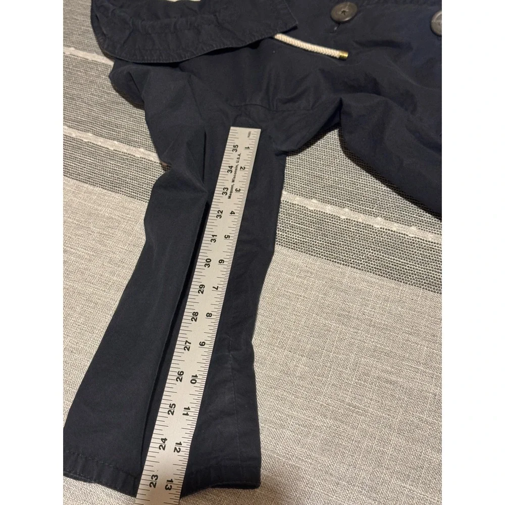 J Crew Navy Blue Cotton Waxed Look Utility Jacket‎ Womens Size 6